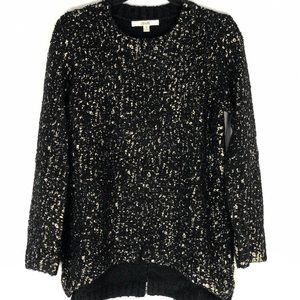 AnM black and metallic gold sweater, size M.